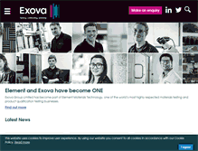 Tablet Screenshot of exova.com